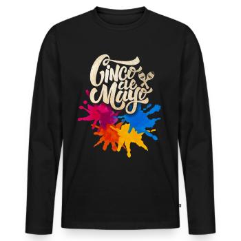 Cinco de Mayo, Mexiko, Mexiko-Fiesta - Männer Premium Bio Langarmshirt - Schwarz - Vorne - Nico (187cm)