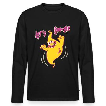 Lustiger-Geist, Spruch Halloween Let's Boo-gie - Männer Premium Bio Langarmshirt - Schwarz - Vorne - Nico (187cm)