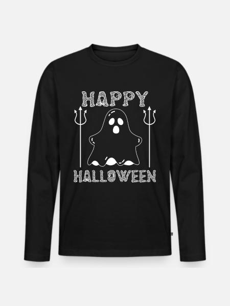 Happy Halloween - Halloween Day - Men's Premium Organic Long Sleeve Shirt - black