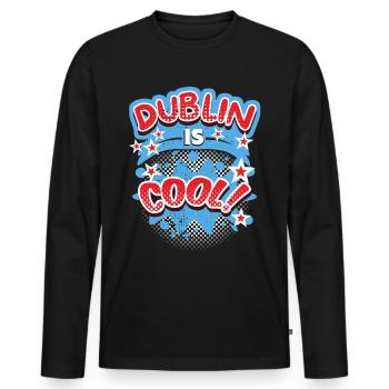 Dublin Dublin-Irland Irland, Spruch, Dublin-Design - Männer Premium Bio Langarmshirt - Schwarz - Vorne - Nico (187cm)
