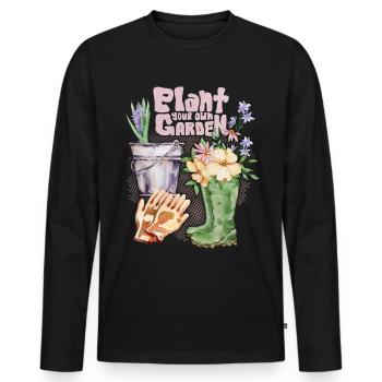 Gärtner, Garten, Gartenarbeit Spruch - Männer Premium Bio Langarmshirt - Schwarz - Vorne - Nico (187cm)