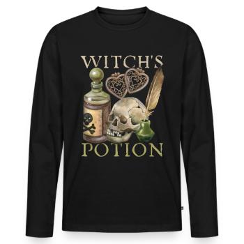 Witch, Witchcraft, Witchcraft, Love-Love Spell - Men's Premium Organic Long Sleeve Shirt - black - Front - Nico (187cm)