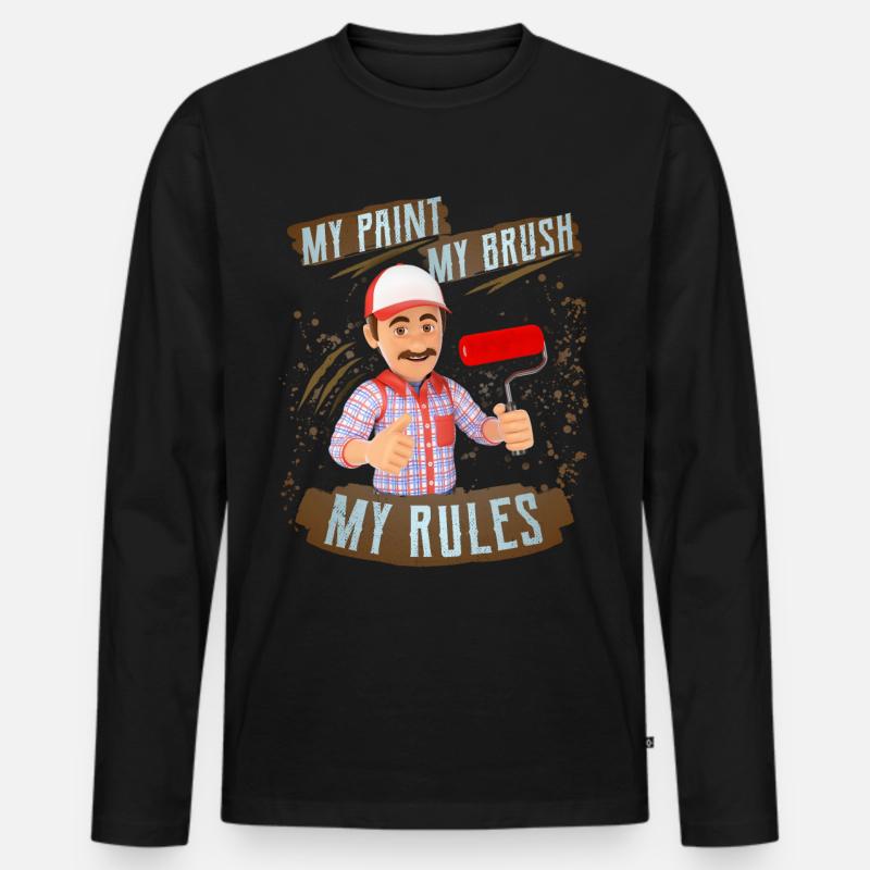 Painter, master painter, painter funny saying Men's Premium Organic Long Sleeve Shirt