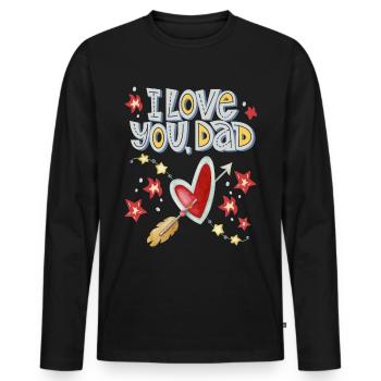 Father, Father's Day, Daddy-Daddy, Dad-Daddy Saying - Men's Premium Organic Long Sleeve Shirt - black - Front - Nico (187cm)
