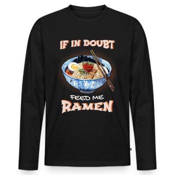 Ramen lustiger Spruch, Japan - Männer Premium Bio Langarmshirt - Schwarz - Vorne - Nico (187cm)