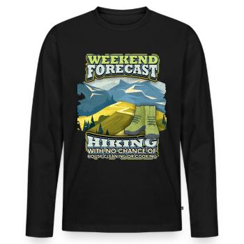 Randonnée, Randonnée en montagne, Trekking, Randonnée - T-shirt manches longues Premium bio Homme - noir - Devant - Nico (187cm)