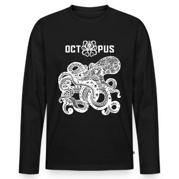 Octopus, Octopus Octopus, Octopus Illustration - Men's Premium Organic Long Sleeve Shirt - black - Front - Nico (187cm)