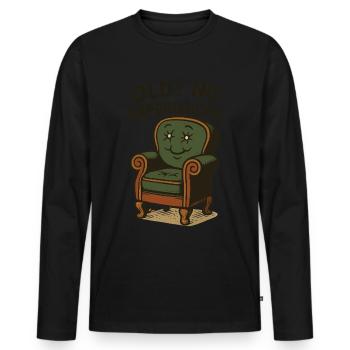Antiques Lovers Old? No Experienced - Men's Premium Organic Long Sleeve Shirt - black - Front - Nico (187cm)