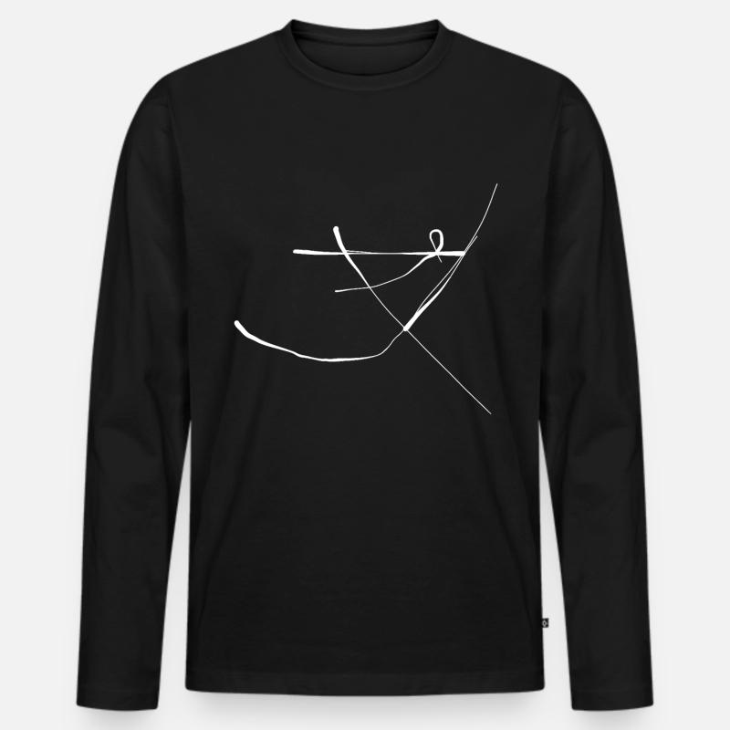 Abstrakt - Männer Premium Bio Langarmshirt - Schwarz