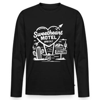 Sweetheart Motel - Men's Premium Organic Long Sleeve Shirt - black - Front - Nico (187cm)