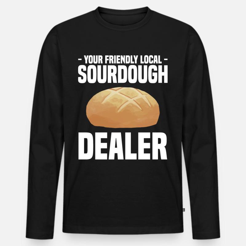 Sauerteig - Männer Premium Bio Langarmshirt - Schwarz