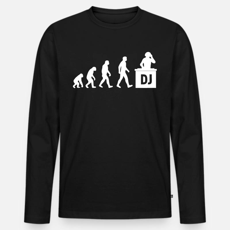 DJ Evolution – Electronic Music - Men's Premium Organic Long Sleeve Shirt - black
