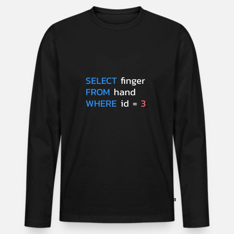 Programmeur SQL drôle - T-shirt manches longues Premium bio Homme - noir