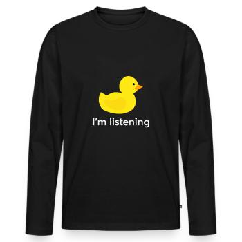 Programmer rubber duck debug - Men's Premium Organic Long Sleeve Shirt - black - Front - Nico (187cm)