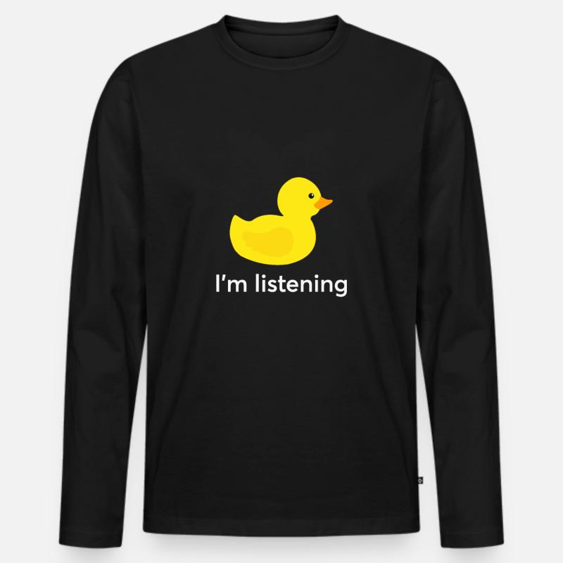 Programmeur Caoutchouc Debug - T-shirt manches longues Premium bio Homme - noir