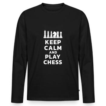 Chess checkmate gift - Men's Premium Organic Long Sleeve Shirt - black - Front - Nico (187cm)