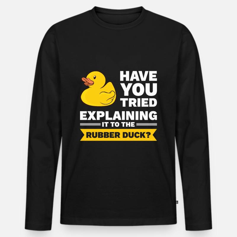 Programmierer Gummiente Debug Männer Premium Bio Langarmshirt