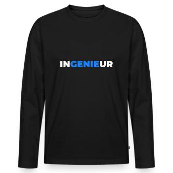 Ingenieur Wirtschaftsingenieur Universität - Männer Premium Bio Langarmshirt - Schwarz - Vorne - Nico (187cm)