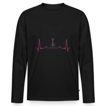 Monocycles Pouls - T-shirt manches longues Premium bio Homme - noir - Devant - Nico (187cm)