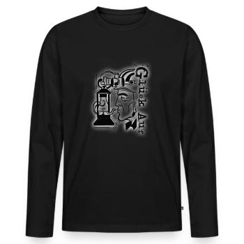 Glück Auf Ruhrpott Ruhrgebiet Zeche - Männer Premium Bio Langarmshirt - Schwarz - Vorne - Nico (187cm)