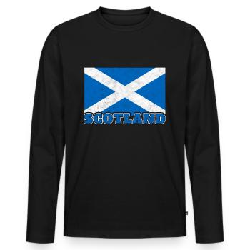 Scotland Scottish flag Scotland Scots - Men's Premium Organic Long Sleeve Shirt - black - Front - Nico (187cm)