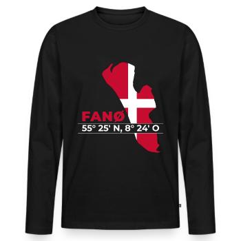 Fanö Danemark coordonne ses vacances - T-shirt manches longues Premium bio Homme - noir - Devant - Nico (187cm)