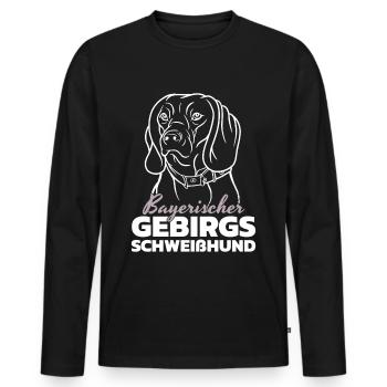 Bayerischer Gebirgsschweisshund BGS Jagdhund - Männer Premium Bio Langarmshirt - Schwarz - Vorne - Nico (187cm)