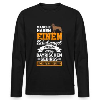 Bayerischer Gebirgsschweisshund BGS Jagdhund - Männer Premium Bio Langarmshirt - Schwarz - Vorne - Nico (187cm)