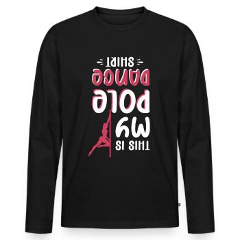 Ceci est ma Pole Dance Shirt Pole Dancing - T-shirt manches longues Premium bio Homme - noir - Devant - Nico (187cm)