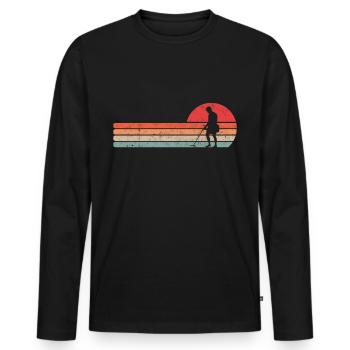 Probe goers probes retro vintage - Men's Premium Organic Long Sleeve Shirt - black - Front - Nico (187cm)