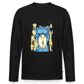Schuhschnabel Vogel Geschenk - Männer Premium Bio Langarmshirt - Schwarz - Vorne - Nico (187cm)
