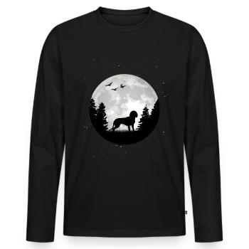 Bayerischer Gebirgsschweisshund Mond BGS Jagdhund - Männer Premium Bio Langarmshirt - Schwarz - Vorne - Nico (187cm)