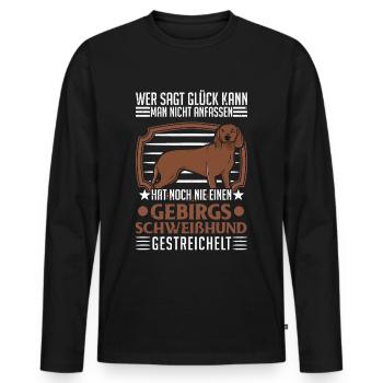 Bayerischer Gebirgsschweisshund BGS Jagdhund - Männer Premium Bio Langarmshirt - Schwarz - Vorne - Nico (187cm)
