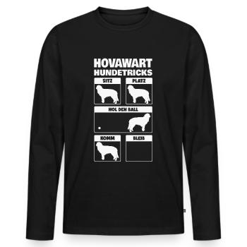 Hovawart Hundetricks Hundebesitzer Hunde Geschenk - Männer Premium Bio Langarmshirt - Schwarz - Vorne - Nico (187cm)