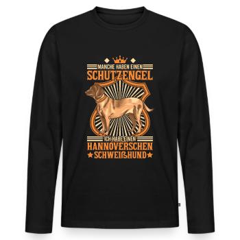 Hannoverscher Schweißhund Schutzengel Schweisshund - Männer Premium Bio Langarmshirt - Schwarz - Vorne - Nico (187cm)