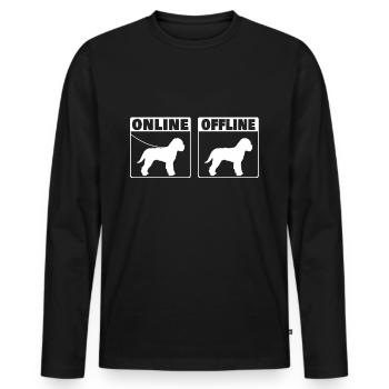 Lagotto Romagnolo Internetverbindung Lagotti - Männer Premium Bio Langarmshirt - Schwarz - Vorne - Nico (187cm)