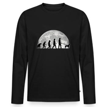 Galgo Español Spanischer Windhund - Männer Premium Bio Langarmshirt - Schwarz - Vorne - Nico (187cm)