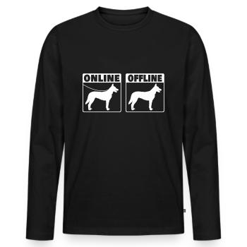 Hollandse Herder Saying Dutch Shepherd - Men's Premium Organic Long Sleeve Shirt - black - Front - Nico (187cm)