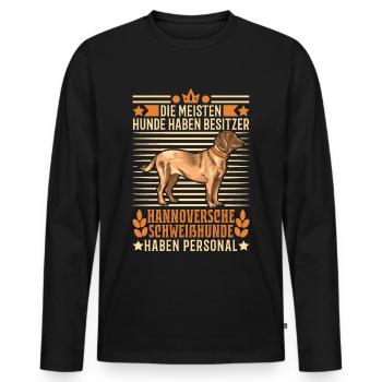 Hannoverscher Schweißhund Besitzer Schweisshund - Männer Premium Bio Langarmshirt - Schwarz - Vorne - Nico (187cm)