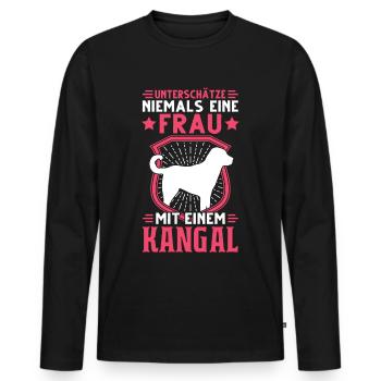 Kangal Frau Anatolischer Hirtenhund Karabasch - Männer Premium Bio Langarmshirt - Schwarz - Vorne - Nico (187cm)