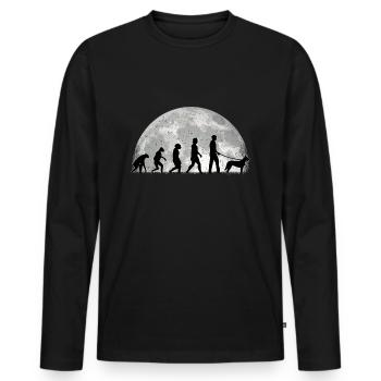 Hollandse Herder saying Dutch Shepherd - Men's Premium Organic Long Sleeve Shirt - black - Front - Nico (187cm)