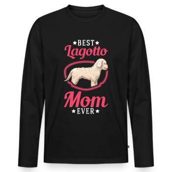 Best Lagotto Mom Ever Lagotto Romagnol Lagotti - T-shirt manches longues Premium bio Homme - noir - Devant - Nico (187cm)