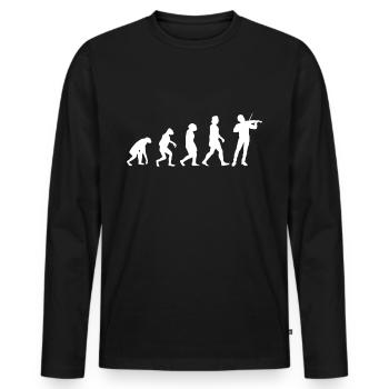 Geiger Evolution Violon violon violon violon - T-shirt manches longues Premium bio Homme - noir - Devant - Nico (187cm)