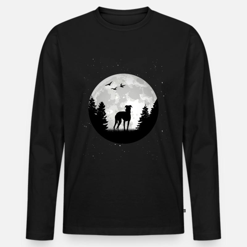 Galgo Español Spanischer Windhund - Männer Premium Bio Langarmshirt - Schwarz