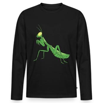 Praying Mantis Insects Praying Mantis - Men's Premium Organic Long Sleeve Shirt - black - Front - Nico (187cm)