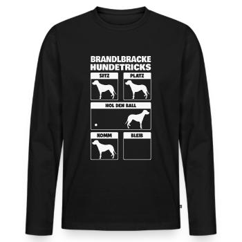 Brandlbracke Hundetricks Bracke Hund Jagdhund - Männer Premium Bio Langarmshirt - Schwarz - Vorne - Nico (187cm)