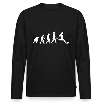 Footballer Evolution Football Football Player - Men's Premium Organic Long Sleeve Shirt - black - Front - Nico (187cm)