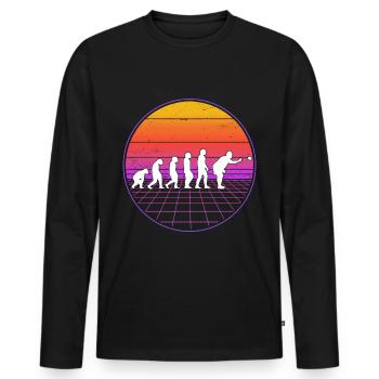 Boccia Evolution Vaporwave Bocciaspieler Boule - Männer Premium Bio Langarmshirt - Schwarz - Vorne - Nico (187cm)