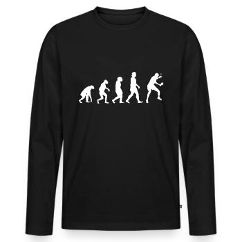 Ping-pong Evolution Raquettes de ping-pong - T-shirt manches longues Premium bio Homme - noir - Devant - Nico (187cm)