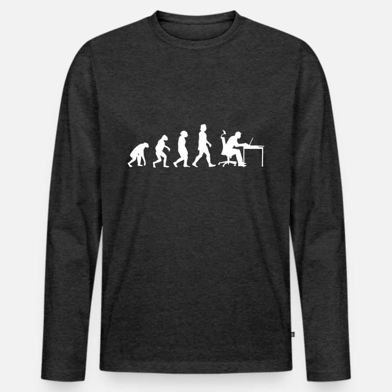 Programmierer Evolution Informatiker Computer Nerd Männer Premium Bio Langarmshirt